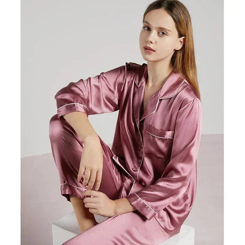 Cozy Couture Silk Pajama Set