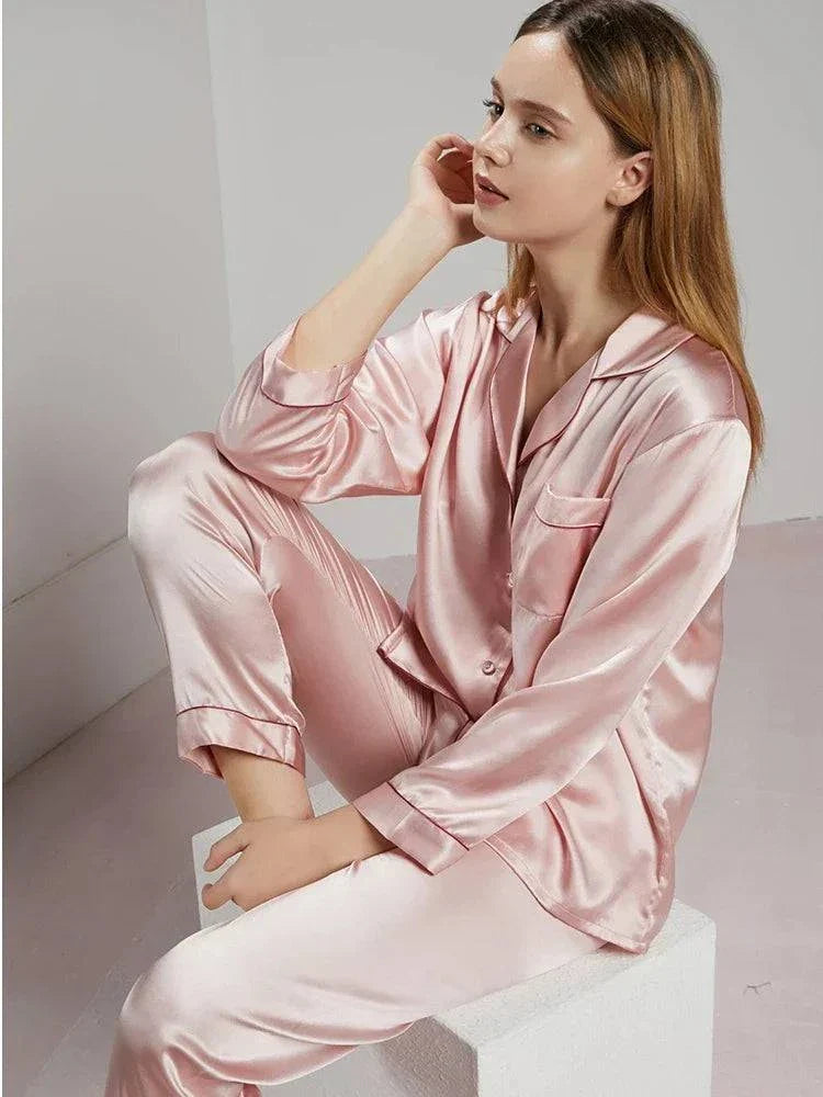 Cozy Couture Silk Pajama Set
